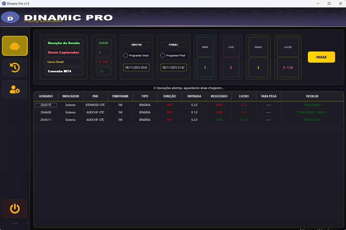 Dinamic PRO - Bot Automatizado IQ Option