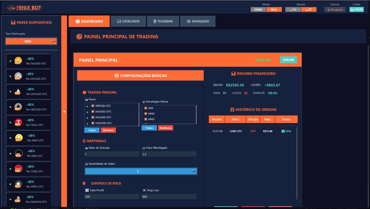 Fenix Bot Probabilidades - IQ Option