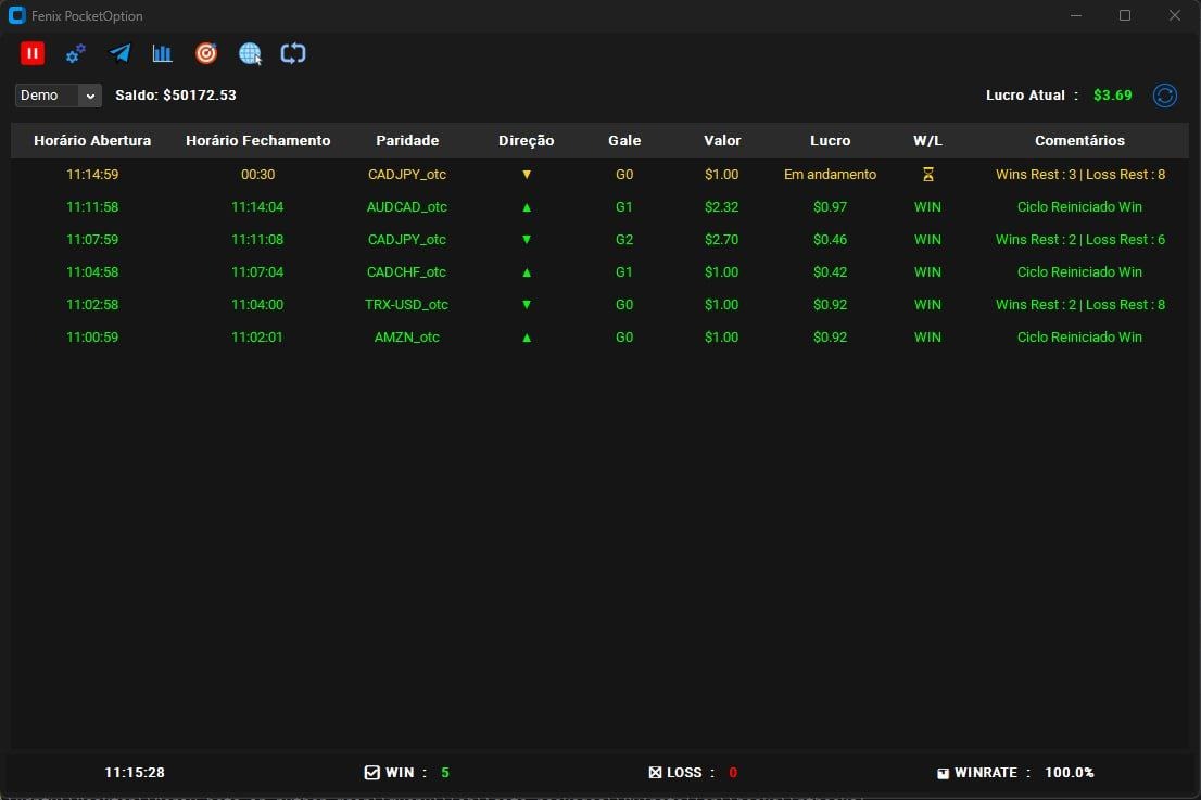 Fenix Pocket Bot Screenshot 2